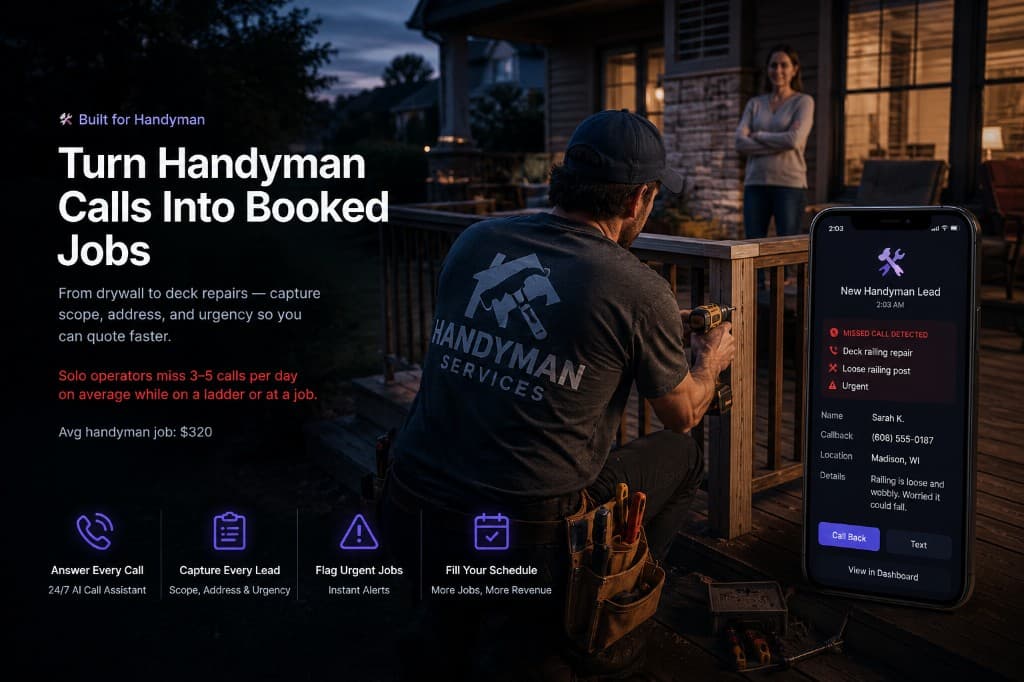 Handyman service professional smiling, ready to help customers